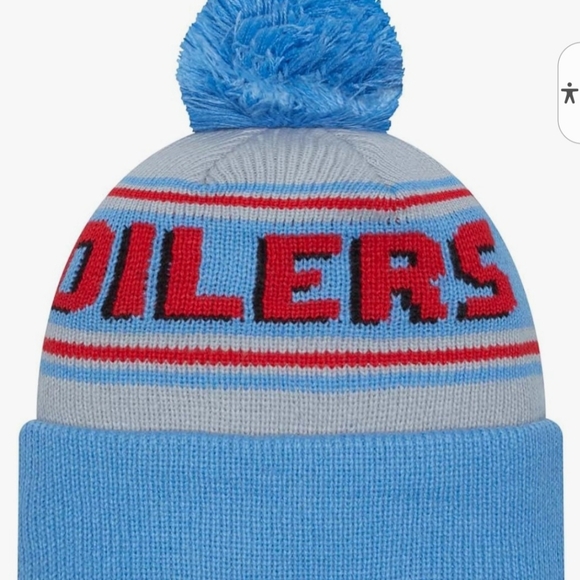 NWT Houston Oilers New Era Sport Knit Pom Beanie Hat - Picture 2 of 4